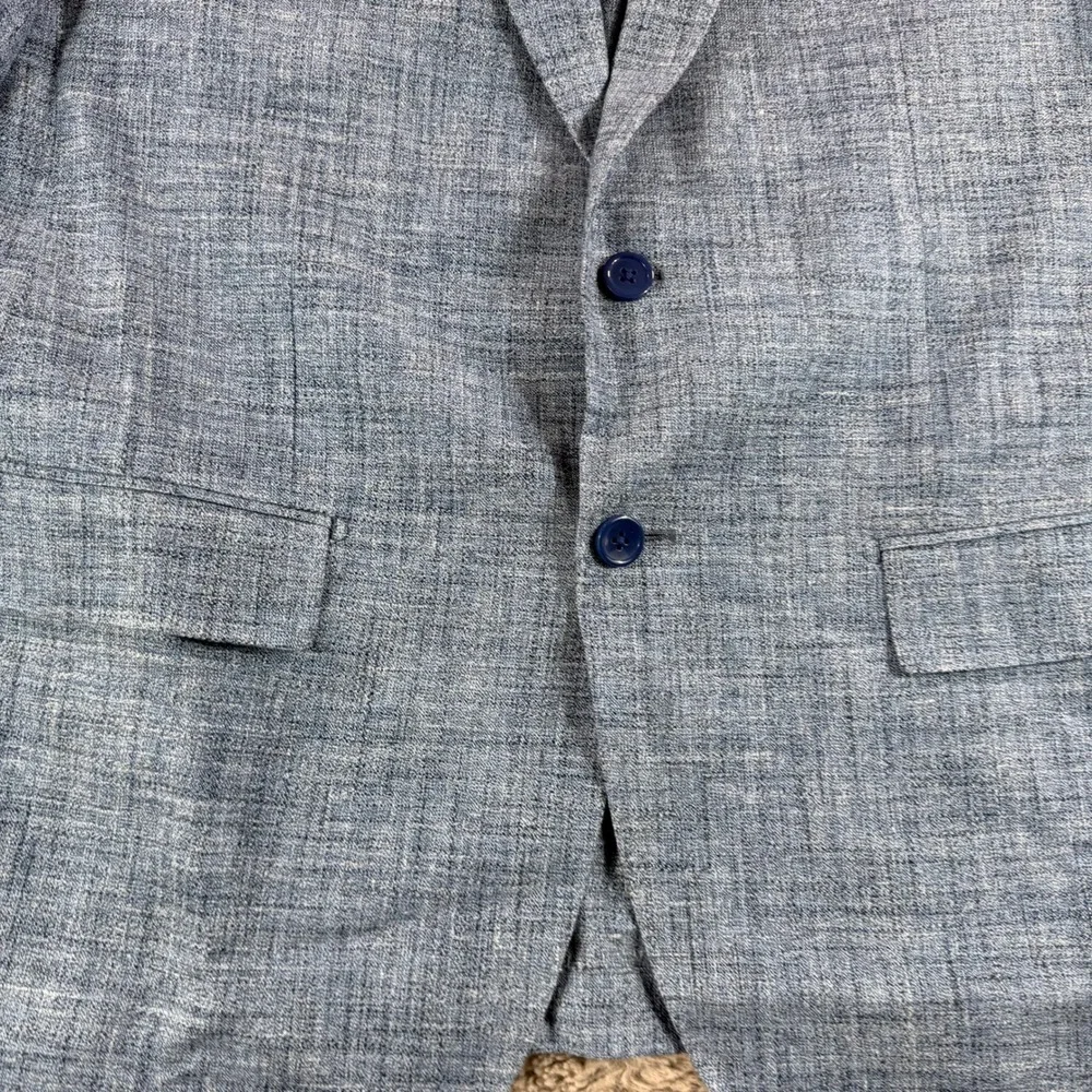 Patrick James Moderno Sport Coat 44L Light Blue Bamboo Silk Linen Botto Giuseppe